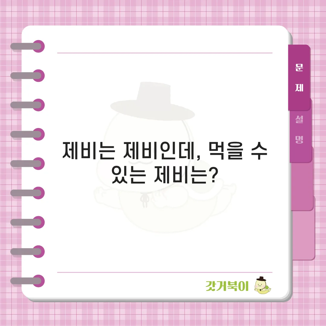 제비는 제비인데, 먹을 수 있는 제비는? 문제 이미지